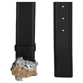 Versace-Cinto de Couro Versace La Medusa Greca-Multicor
