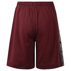 Burberry-Burberry Logo Tape Cotton Shorts-Red