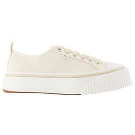 Ami bas 1980 Baskets Snk - Ami Paris - Crème - Toile Blanc