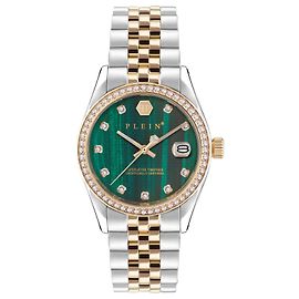Philipp Plein Date Superlative Crystal Watch Metallic