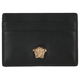 Versace-Versace La Medusa Leather Card Holder-Black