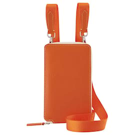 Autre Marque-Neck Pouch - Maison Kitsuné - Orange - Leather-Orange