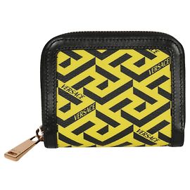 Versace La Greca Motif Wallet Yellow