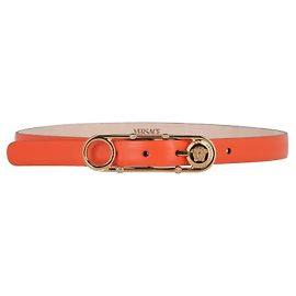 Versace Sicherheitsnadel-Ledergürtel Orange