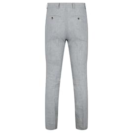 Burberry-Burberry Tailored Linen Pants-Grey