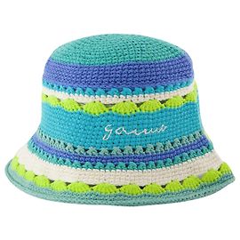 Crochet Hat - Ganni - Blue Curacao - Cotton Blue