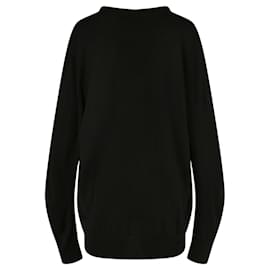 Burberry-Burberry V-Neck Cashmere Sweater-Black