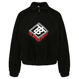 Burberry-Burberry Logo Graphic Neoprene Sweatshirt-Black