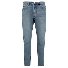 Burberry Stonewash Printed Straight Denim Jeans Blue