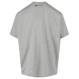 Burberry-Burberry Swan-Print Oversized T-Shirt-Grey