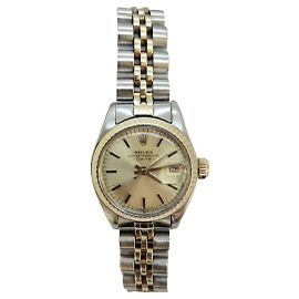 Relógio ROLEX Datejust 26mm ouro/: aço Prata Dourado