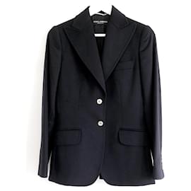 Dolce & Gabbana-Dolce & Gabbana Cashmere Blazer Jacket-Black