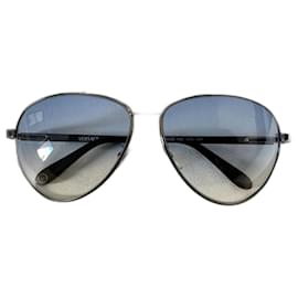 Versace-Silver metal Aviator sunglasses-Silvery