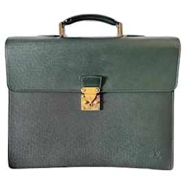 Louis Vuitton-Porte-documents vintage vert foncé-Vert foncé