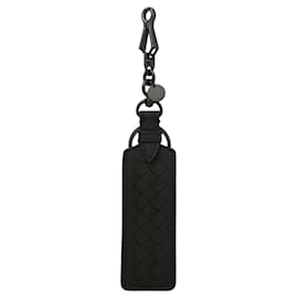 Bottega Veneta-Bottega Veneta Intrecciato Leather Keychain-Black