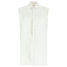 Ärmelloses Smokinghemd von Bottega Veneta Weiß