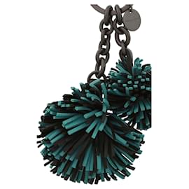 Bottega Veneta-Bottega Veneta Leder Pom Pom Schlüsselanhänger-Mehrfarben