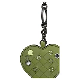 Bottega Veneta-Bottega Veneta Intrecciato Leather Keychain-Pink