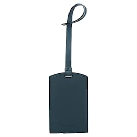 Bottega Veneta-Bottega Veneta Intrecciato Leather Luggage Tag-Blue