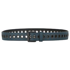 Bottega Veneta Single Grommet Leather Belt Blue