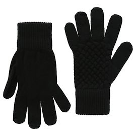 Bottega Veneta Intrecciato Strickhandschuhe Schwarz