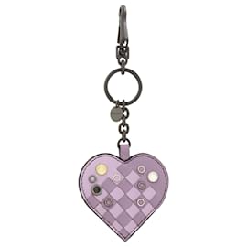 Bottega Veneta-Bottega Veneta Intrecciato Leather Keychain-Purple