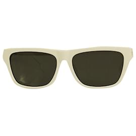 Burberry-Burberry London B 4293 300/87 occhiali da sole bianchi lenti nere w. Scatola con cordino con logo-Bianco