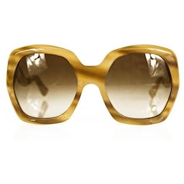 Dolce & Gabbana-Dolce & Gabbana DG 4054 929/13 Occhiali da sole firmati oversize marrone beige-Beige