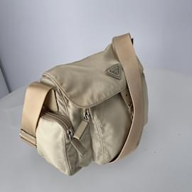 Prada-Beige Nylon Prada Small Messenger-Beige