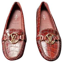 Louis Vuitton-Flats-Dark red