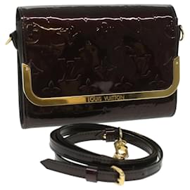 Louis Vuitton-Bolsa tiracolo LOUIS VUITTON Monogram Vernis Rossmore PM Amarante M91546 LV 36933-Outro