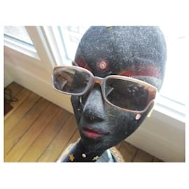 Paco Rabanne-Sonnenbrillenrahmen aus zweifarbigem Acetat.-Beige