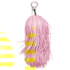 Fendi-Fendi Yellow Fringe Eye Bug Bag Charm-Other