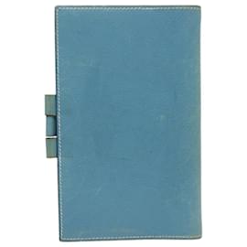 Hermès-Agenda HERMES Agenda Agenda Capa Couro Azul Auth fm2077-Azul