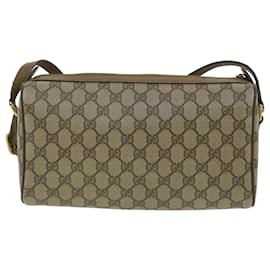 Gucci-GUCCI GG Canvas Web Sherry Line Shoulder Bag Beige Red 89.02.012 auth 36784-Red,Beige