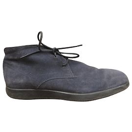 Bottines Hogan Desert Boots en daim bleu 41 Bleu