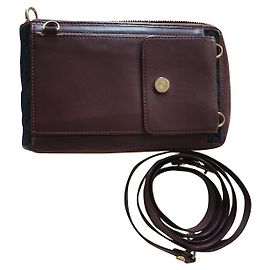 Bolso bandolera Céline de piel rojo oscuro Burdeos