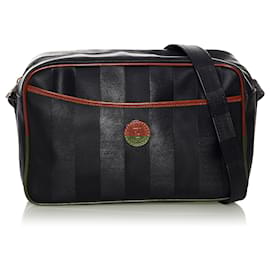 Fendi-Fendi Sac bandoulière noir à sequins-Marron,Noir