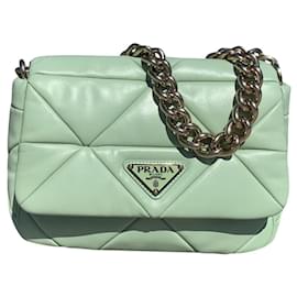 Prada Patchwork Lederhandtasche Hellgrün Hellgrün