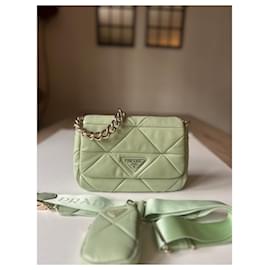 Prada-Sac Prada patchwork-Vert clair