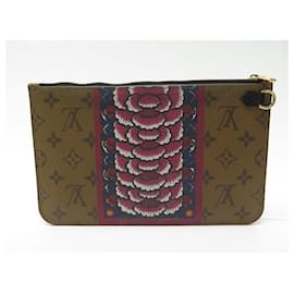 Louis Vuitton-LOUIS VUITTON x YAMAMOTO KABUKI MASK PR NEVERFULL LONA MONOGRAMA BOLSA-Marrom