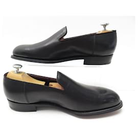 JM Weston-NINE JM WESTON ULTRA MOCCASIN SHOES 7.5 E 41.5 l 42 BLACK LOAFFERS-Black