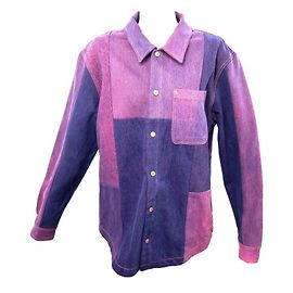 Marine Serre NEU MARINEJACKE ENGES HEMD N DENIM P00626246 M 38 LILA HEMDJACKE Lila