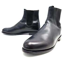 Paraboot-PARABOOT BOOTS 73503 45 BLACK LEATHER CHELSEA LEATHER BOOTS-Black