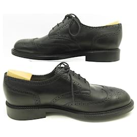 JM Weston-NINE JM WESTON DERBY PERFORATED MILES SHOES 355 7.5D 41.5 + SHOES-Black