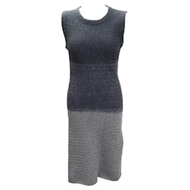 Christian Dior-NEW CHRISTIAN DIOR DRESS 2H24615I HAVE563 36 S IN GRAY TRICOLOR WOOL DRESS-Grey