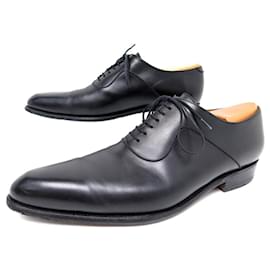 JM Weston-JM WESTON RICHELIEU GRAPHIC SHOES 446 10.5C 44.5 LEATHER LEATHER SHOES-Black