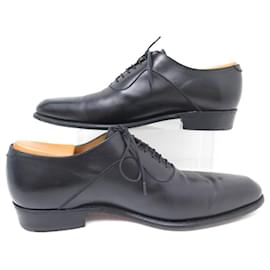 JM Weston-JM WESTON RICHELIEU GRAPHIC SHOES 446 10.5C 44.5 LEATHER LEATHER SHOES-Black