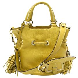 BORSA A SPALLA LANCEL PREMIER FLIRT PM IN PELLE FIORE GIALLA Giallo