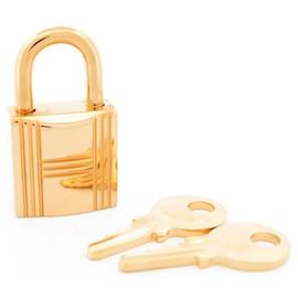 Hermès-NEW PADLOCKS HERMES + 2 cles 110 PR KELLY BIRKIN BAG IN GOLD METAL GOLD PADLOCK-Golden